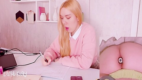 Helping My Stepsister With Homework But Shes Too Distracted With Vibro Plug In Her Ass! - Teaser Video