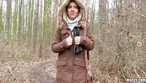 Sasha Zima Euro Cutie Banged Outdoors