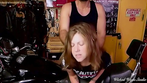 Please Spunk In My Bum Biker Babe Lets Me
