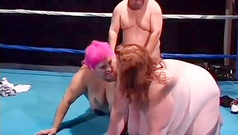 Fat Midget Girl Is Shoving A Dildo In Lesbian Midgets Pussy
